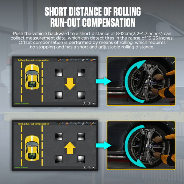AUTOOL XC508 3D Wheel Alignment Machine - Automatic Tire Aligner with Dual Display & Mobile Workstation - Image 14