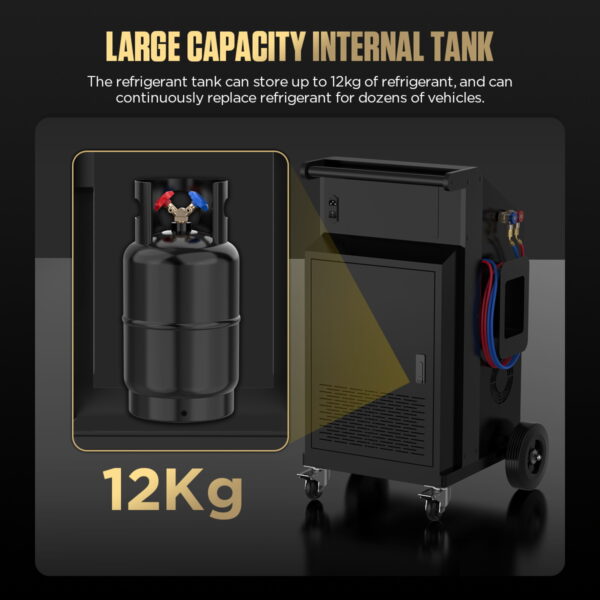 AUTOOL LM707 AC Refrigerant Recovery Machine - Precision R-134a Recovery & Refill, Smart Control Panel - Image 6