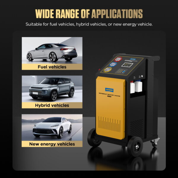 AUTOOL LM707 AC Refrigerant Recovery Machine - Precision R-134a Recovery & Refill, Smart Control Panel - Image 8