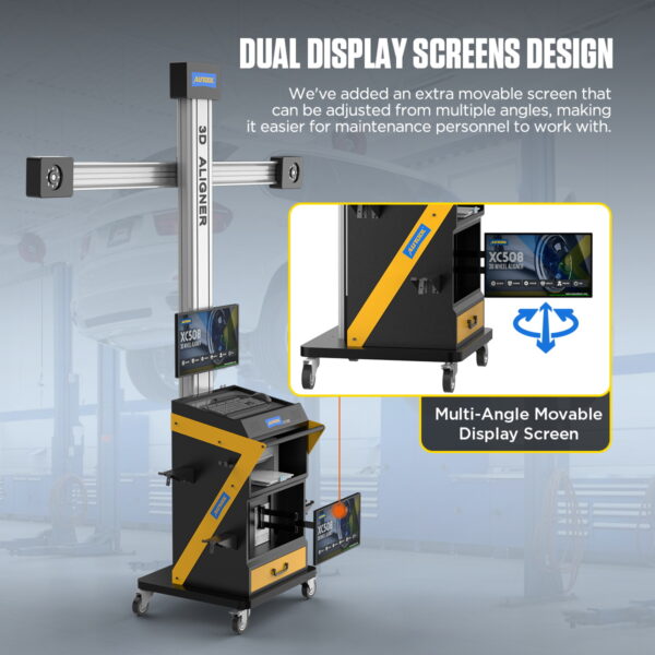 AUTOOL XC508 3D Wheel Alignment Machine - Automatic Tire Aligner with Dual Display & Mobile Workstation - Image 12