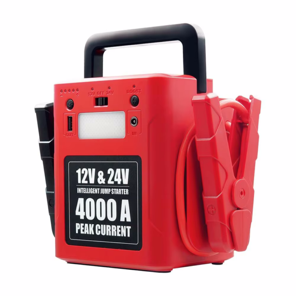 Portable Lithium Battery Jump Starter/Power Booster Car & Truck 12V/24V 4000A