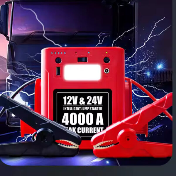 Portable Lithium Battery Jump Starter/Power Booster Car & Truck 12V/24V 4000A - Image 8