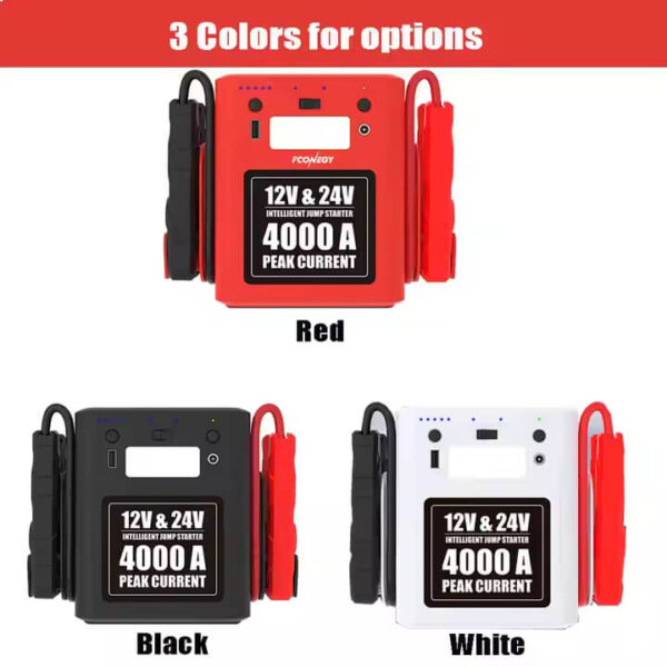 Portable Lithium Battery Jump Starter/Power Booster Car & Truck 12V/24V 4000A - Image 9