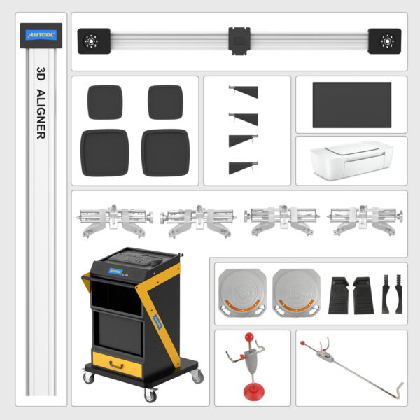 AUTOOL XC508 3D Wheel Alignment Machine - Automatic Tire Aligner with Dual Display & Mobile Workstation - Image 19
