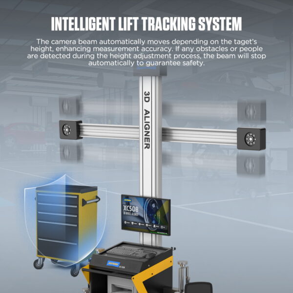 AUTOOL XC508 3D Wheel Alignment Machine - Automatic Tire Aligner with Dual Display & Mobile Workstation - Image 3