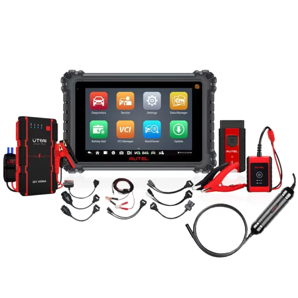 Autel MS906 Pro Advanced Bundle - MS906 Pro with Enhanced ECU Programming, 8-in-1 OBD Cables, Jstar Mini, MV105S Videoscope & BT506 Battery Tester
