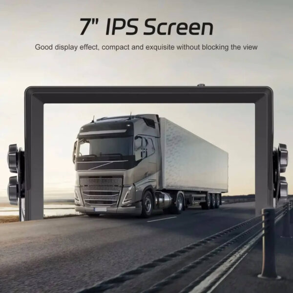 7" IPS Screen AHD Wireless Car Reversing Camera Kit with Split Screen, IP68 Waterproof Night Vision, and 4-Camera Support 97m - Image 3