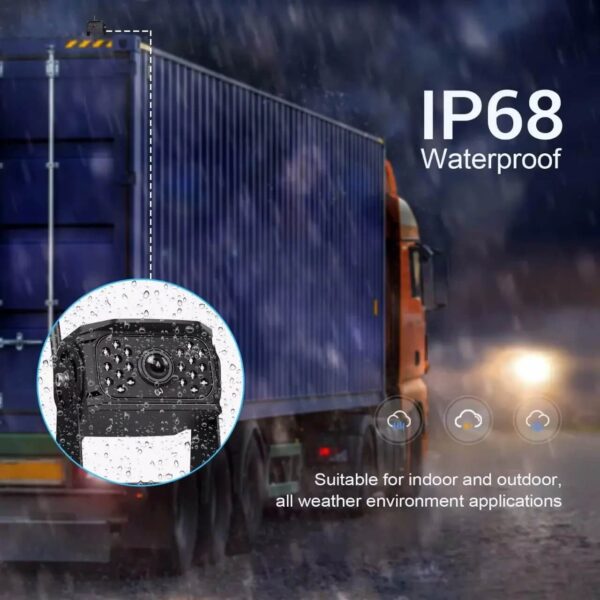 7" IPS Screen AHD Wireless Car Reversing Camera Kit with Split Screen, IP68 Waterproof Night Vision, and 4-Camera Support 97m - Image 5