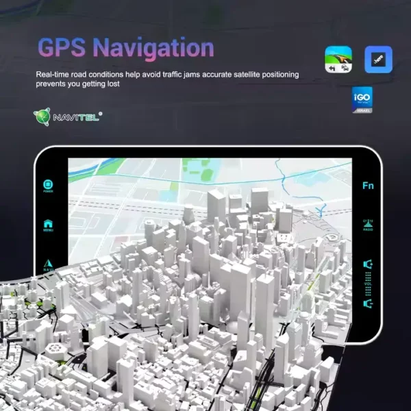 Single Din 9" Rotating Android 13 Car Stereo with 4+64G Memory, Wireless CarPlay/Android Auto, GPS, DSP, and WiFi | IOS & Android Compatible - Image 3