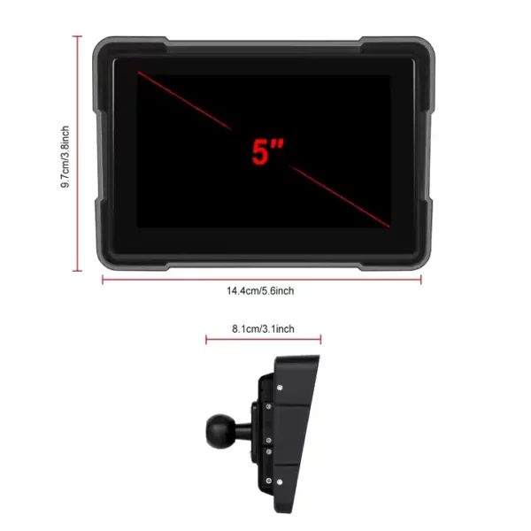 5" Motorcycle Portable CarPlay & Android Auto Dual Lens DVR Monitor, IP67 Waterproof with Front/Rear Camera | IOS & Android Compatible | Dual Bluetooth, GPS Navigation & Loop Recording - Image 32