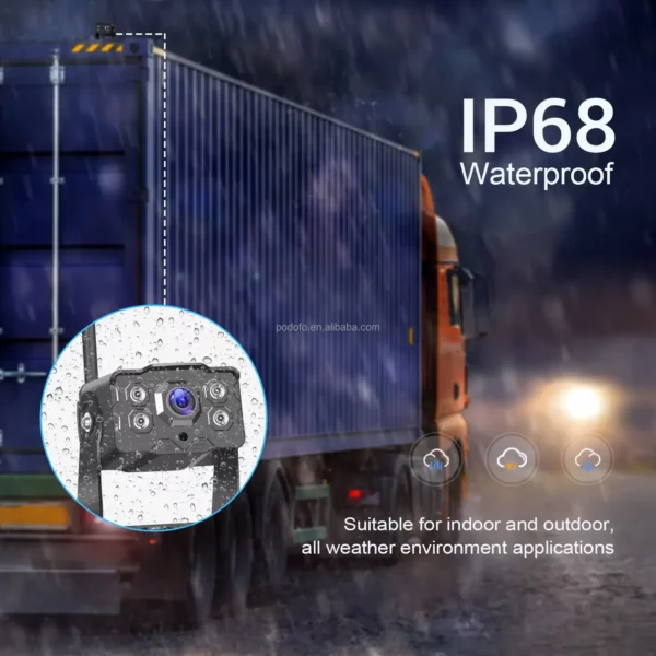 7" IPS 1080P HD Wireless Backup Monitor Kit with Waterproof Night Vision Rear View Camera 50m – Ideal for Trucks, RVs, and Buses - Image 5