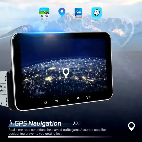 7" Single Din Android Car Stereo with Wireless CarPlay/Android Auto, 2GB RAM+32GB ROM, GPS/WiFi/FM/BT/EQ | IOS & Android Compatible - Image 4