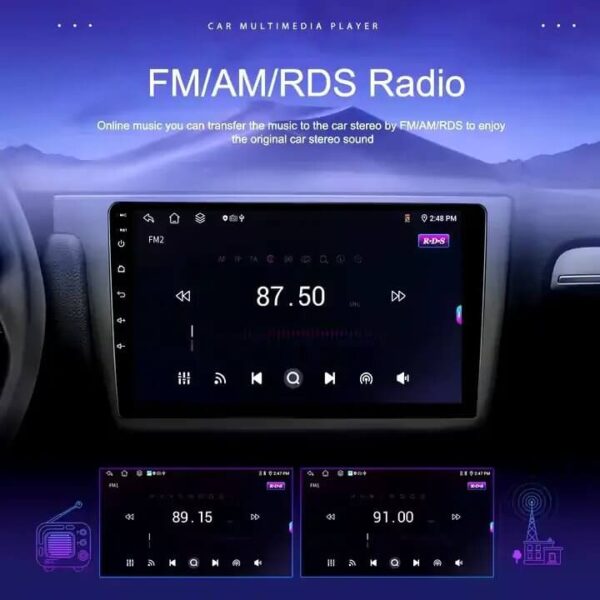 10″ Compatible 2Din 8-Core Android Car Stereo with 4+64GB Memory, Wireless CarPlay/Android Auto, 360° Full-View, DSP, GPS, and 4G WiFi | IOS & Android Compatible - Image 11