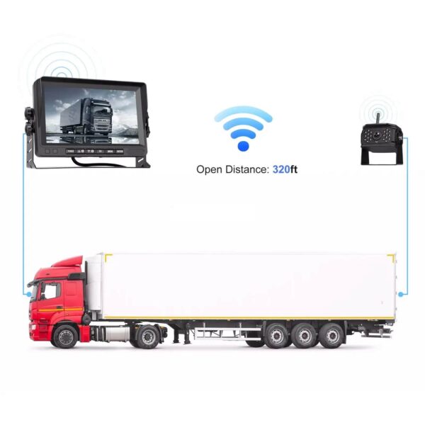 7" IPS Screen AHD Wireless Car Reversing Camera Kit with Split Screen, IP68 Waterproof Night Vision, and 4-Camera Support 97m - Image 15