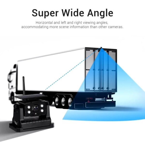 7" HD Wireless Backup Monitor Kit with Solar Charging IP68 Waterproof Night Vision Camera 97m – Ideal for Easy Installation and Enhanced Parking - Image 17