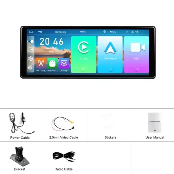 10.36" HD Portable CarPlay/Android Auto Screen with 1080P Front Camera, FM Transmission, and Bluetooth Support | IOS & Android Compatible - Image 10