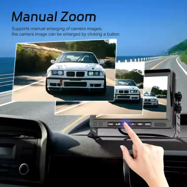 7" IPS Screen Digital HD Wireless Backup Monitor Kit IP68 Waterproof 2-Way Night Vision with 2 Cameras for Truck/RV/Bus 50m - Image 6