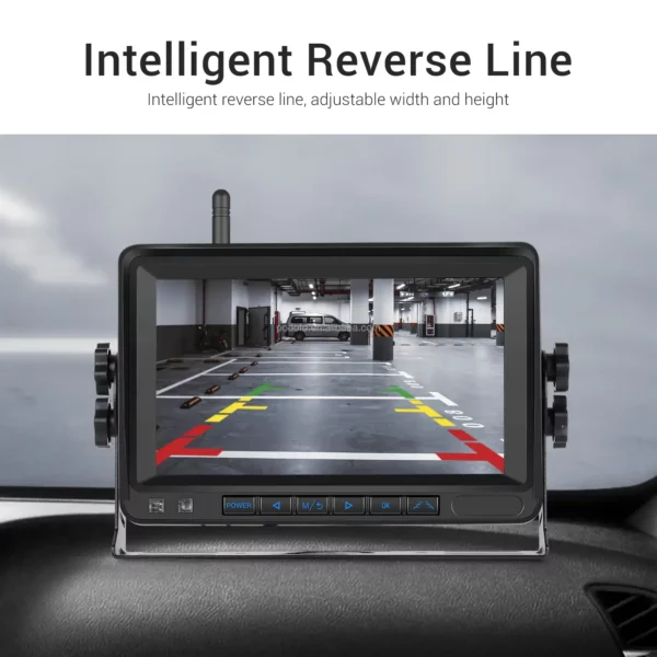 7" IPS 1080P HD Wireless Backup Monitor Kit with Waterproof Night Vision Rear View Camera 50m – Ideal for Trucks, RVs, and Buses - Image 3