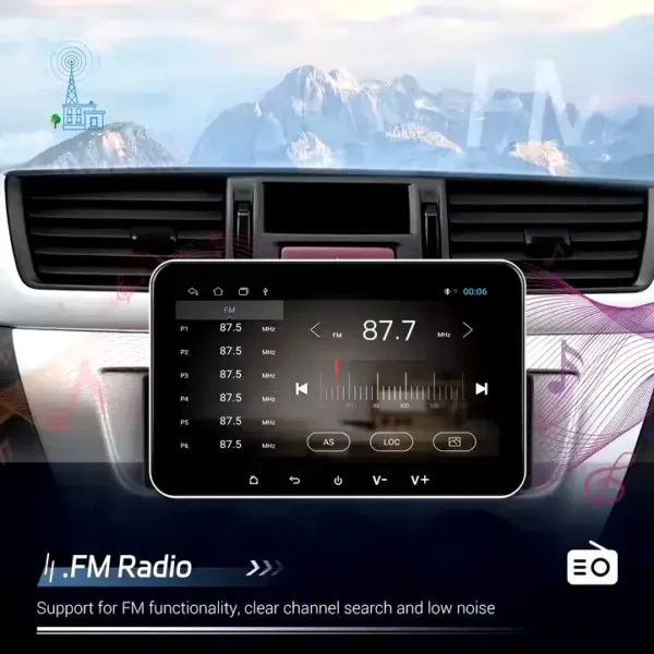 7" Single Din Android Car Stereo with Wireless CarPlay/Android Auto, 2GB RAM+32GB ROM, GPS/WiFi/FM/BT/EQ | IOS & Android Compatible - Image 2