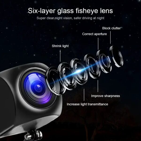 HD 1080P Car Rear View Camera with 170° Wide Angle, Waterproof Night Vision for Parking Assistance - Image 6
