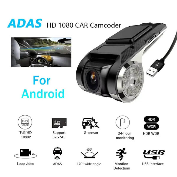 ADAS Dash Cam Auto Video Recorder USB Car Camera DVR with Night Vision for Android Car Radio - Image 9