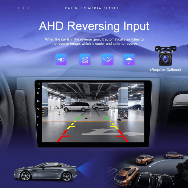 10″ Compatible 2Din 8-Core Android Car Stereo with 4+64GB Memory, Wireless CarPlay/Android Auto, 360° Full-View, DSP, GPS, and 4G WiFi | IOS & Android Compatible - Image 13