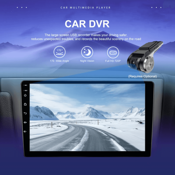 10″ Compatible 2Din 8-Core Android Car Stereo with 4+64GB Memory, Wireless CarPlay/Android Auto, 360° Full-View, DSP, GPS, and 4G WiFi | IOS & Android Compatible - Image 10