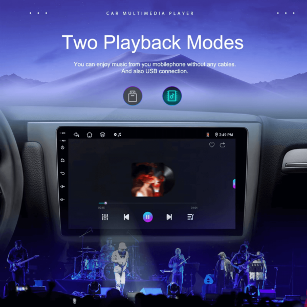 10″ Compatible 2Din 8-Core Android Car Stereo with 4+64GB Memory, Wireless CarPlay/Android Auto, 360° Full-View, DSP, GPS, and 4G WiFi | IOS & Android Compatible - Image 6