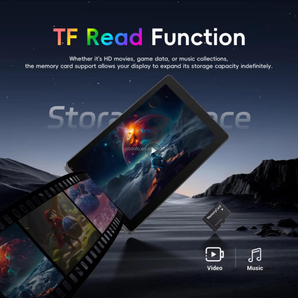 10.1" IPS Portable Car Headrest Tablet – Wireless CarPlay & Android Auto | Touchscreen Car Monitor | IOS & Android Compatible - Image 3