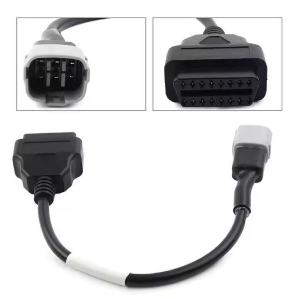 6-Pin Male to 16-Pin Female OBD2 Suzuki Motorcycle Adapter Cable - Image 2