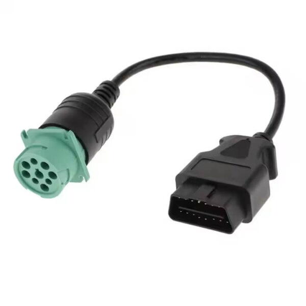 9-Pin to 16-Pin OBD2 Cable Adapter – Universal Truck Diagnostic Connector