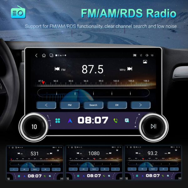11.5-Inch 2-DIN CarPlay(iOS)/Android Auto Infotainment System with GPS, 4G, WiFi, 2K QLED Touchscreen | Compatible add-ons Reversing & Dash Cameras, OBD2 - Image 24