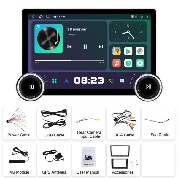 11.5-Inch 2-DIN CarPlay(iOS)/Android Auto Infotainment System with GPS, 4G, WiFi, 2K QLED Touchscreen | Compatible add-ons Reversing & Dash Cameras, OBD2 - Image 43