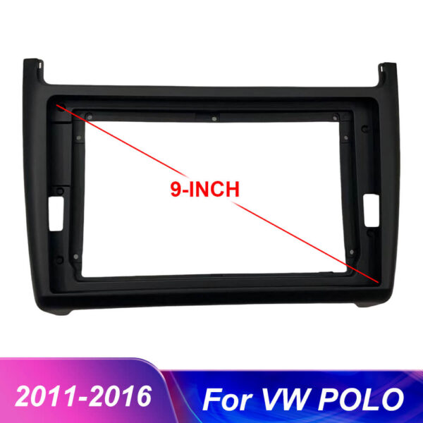 9'' Dedicated Car Radio Frame ABS Plastic Bracket Panel Cover Trim for Volkswagen Polo (2011-2016) | Frame Only - Image 2