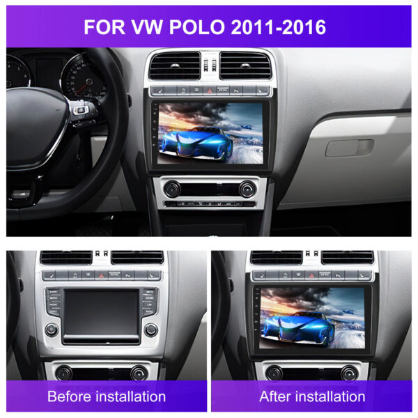 9'' Dedicated Car Radio Frame ABS Plastic Bracket Panel Cover Trim for Volkswagen Polo (2011-2016) | Frame Only - Image 11