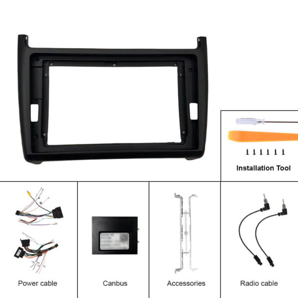 9'' Dedicated Car Radio Frame ABS Plastic Bracket Panel Cover Trim for Volkswagen Polo (2011-2016) | Frame Only - Image 24