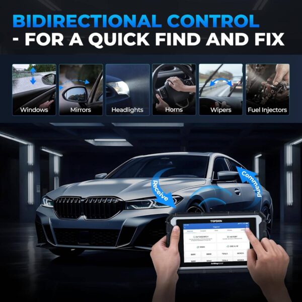 TOPDON ArtiDiag900 BT OBD2 Scanner – Advanced Bidirectional Scan Tool with ECU Coding, 28+ Maintenance Services, Full System Diagnostics for 130+ Car Brands, 2 Years Free Updates - Image 11
