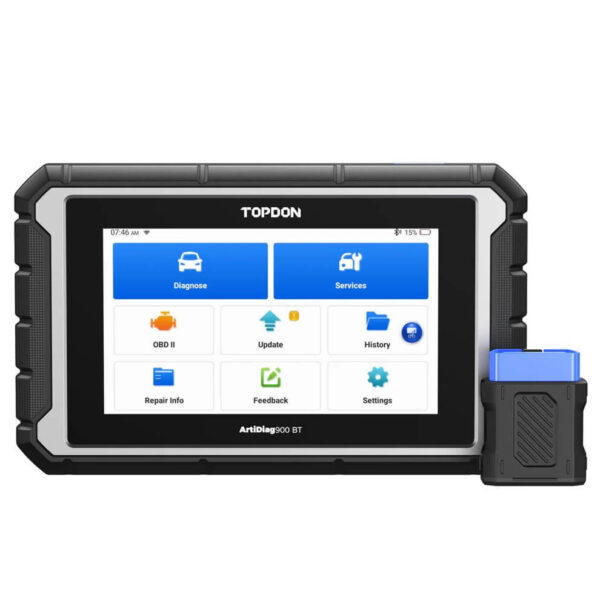 TOPDON ArtiDiag900 BT OBD2 Scanner – Advanced Bidirectional Scan Tool with ECU Coding, 28+ Maintenance Services, Full System Diagnostics for 130+ Car Brands, 2 Years Free Updates