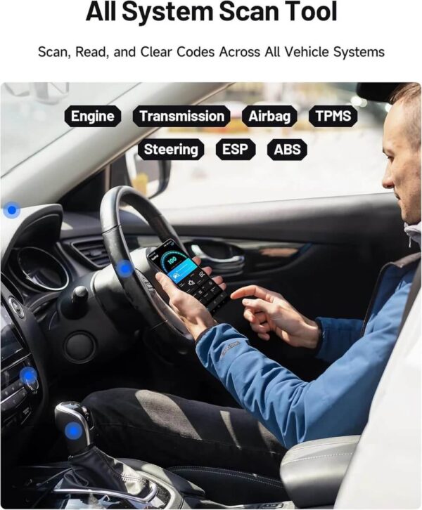 Topdon CarPal OBD2 Scanner Bluetooth – All System Diagnostic Tool for iOS & Android, Full Vehicle Health Check, Code Reader, 6 Maintenance Services, Battery Test, Smog Check, Performance Test - Image 11