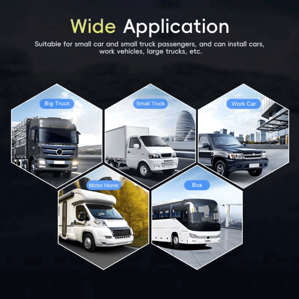 7” IPS Wireless Reverse Camera System with 1080P AHD Monitor | Solar Charging, Night Vision, Loop Recording, IP68 Waterproof, 50m Range | For Cars, Trailers, Vans, RVs (12V–36V) - Image 12