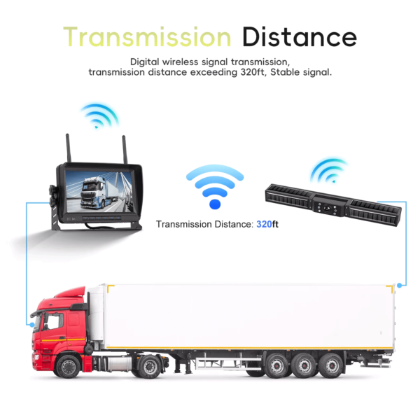 7” IPS Wireless Reverse Camera System with 1080P AHD Monitor | Solar Charging, Night Vision, Loop Recording, IP68 Waterproof, 50m Range | For Cars, Trailers, Vans, RVs (12V–36V) - Image 16