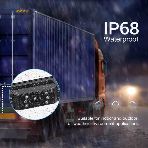 7” IPS Wireless Reverse Camera System with 1080P AHD Monitor | Solar Charging, Night Vision, Loop Recording, IP68 Waterproof, 50m Range | For Cars, Trailers, Vans, RVs (12V–36V) - Image 15