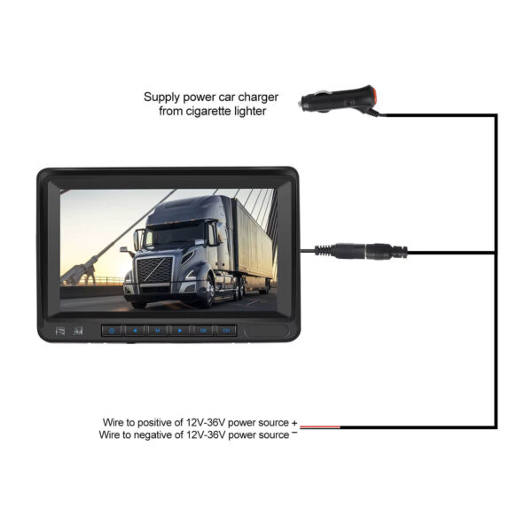 7” IPS Wireless Reverse Camera System with 1080P AHD Monitor | Solar Charging, Night Vision, Loop Recording, IP68 Waterproof, 50m Range | For Cars, Trailers, Vans, RVs (12V–36V) - Image 20