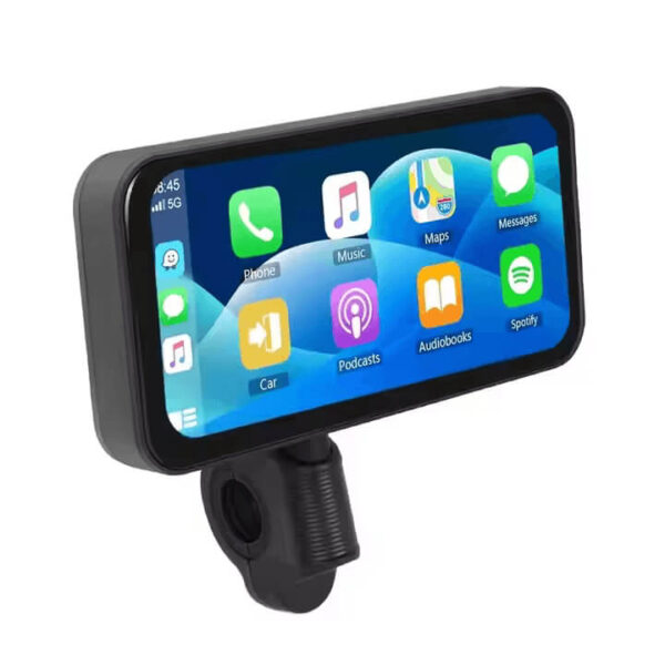 6.25" Portable Wireless Motorcycle DVR | CarPlay & Android Auto, GPS, Steering Wheel Control, IPS LCD Display, Dual Bluetooth Connectivity with Auto Brightness, IP67 - Image 2
