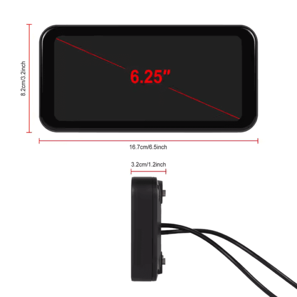 6.25" Portable Wireless Motorcycle DVR | CarPlay & Android Auto, GPS, Steering Wheel Control, IPS LCD Display, Dual Bluetooth Connectivity with Auto Brightness, IP67 - Image 21