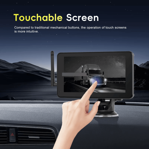 7" Digital Car Monitor with 2 Wireless Solar Reverse Cameras, BSD, IPS Screen, DVR, IP68 Waterproof, Up to 50M Range – For Truck & Bus - Image 17