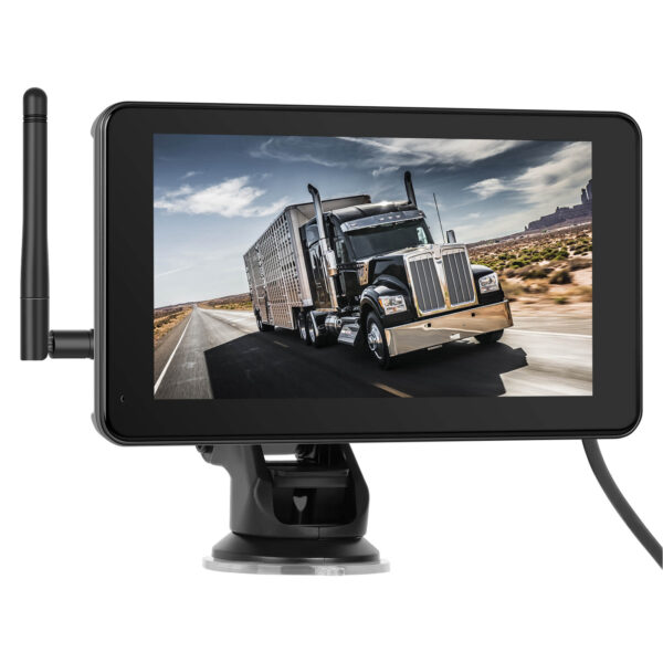 7" Digital Car Monitor with 2 Wireless Solar Reverse Cameras, BSD, IPS Screen, DVR, IP68 Waterproof, Up to 50M Range – For Truck & Bus - Image 3
