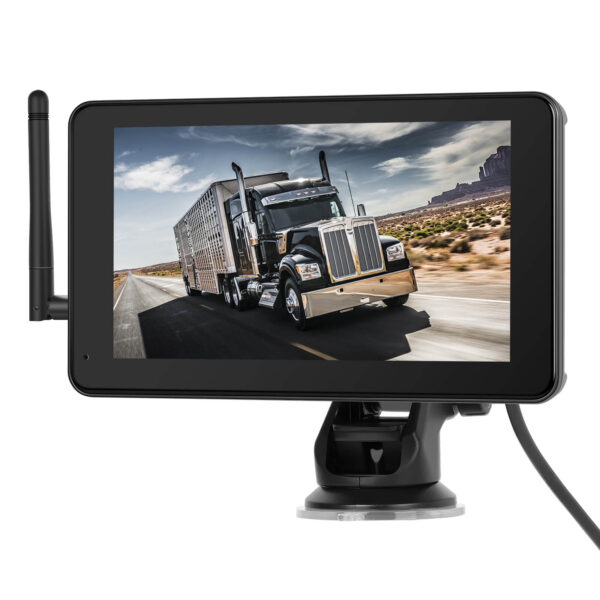 7" Digital Car Monitor with 2 Wireless Solar Reverse Cameras, BSD, IPS Screen, DVR, IP68 Waterproof, Up to 50M Range – For Truck & Bus - Image 4
