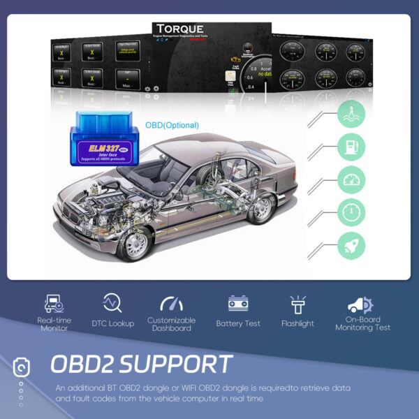 10.1-Inch 2-DIN CarPlay(iOS)/Android Auto Infotainment System with IPS HD Touchscreen with Built-in GPS, WiFi & BT | Compatible add-ons Reversing & Dash Cameras, OBD2 - Image 20