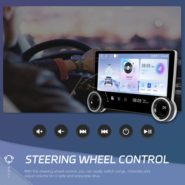 10.1-Inch 2-DIN CarPlay(iOS)/Android Auto Infotainment System with IPS HD Touchscreen with Built-in GPS, WiFi & BT | Compatible add-ons Reversing & Dash Cameras, OBD2 - Image 21